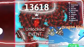 Unlocked 🔓 new events skin in Snake io (DRAGON KNIGHT)♪ #shorts #youtubeshorts