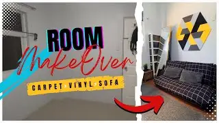 DIY ROOM MAKEOVER | CARPET, STICKER FLOOR VINYL & A SOFA BED SA LAZADA