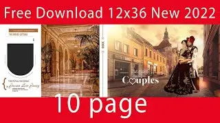 12+26 wedding album DM background psd download freeNew 2022|| 10 page ||part 1||