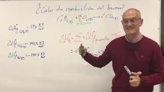 Calor de combustión benceno.