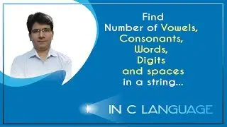 C program to count vowels in a string| Strings in C