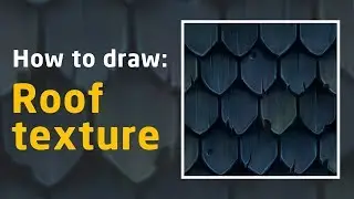 [Hand painted texture] - крыша/ Hand Painted Tileable texture tutorial - roof