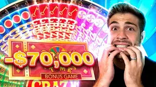 I LOST $70,000 ON CRAZY TIME IN 14 MINUTES!!