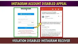 Instagram Disabled Account Recovery Appeal 2021 | Violating Our Terms Instagram Disabled Account