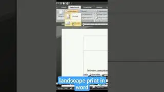 landscape print in word #shorts #word #wordtutorial