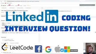 LINKEDIN Coding Interview Question - Longest Substring with Most Two Distinct Characters | LeetCode