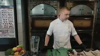 Салат из морепродуктов на углях