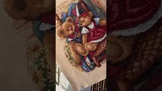 Teddies on quilt #dimensions готова робота #stitch #вишивкахрестом #crossstitch #вишивкахрестиком