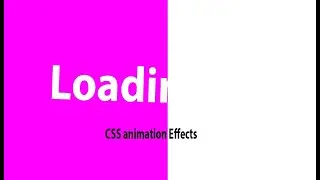Loading screen Animation Using Only HTML & CSS | Tutorials Design