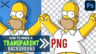 How To Change Background to TRANSPARENT & Save as PNG | Photoshop CC Tutorial