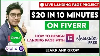 How To Design Landing Page With Elementor ( Free ) | $20 Live Landing Page Project 2020