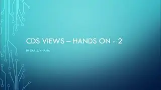 How to Create CDS views in sap hana | CDS view in sap abap |SAP ABAP cds view | Hana CDS View Part 2