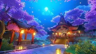 Genshin Impact - Grand Narukami Shrine Evening walk with Ayaka