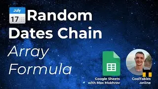 How to create random dates chain in Google Sheets
