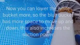 Intex deluxe skimmer fix and howto with a low capacity pump.