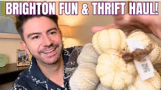 Brighton fun & chatty thrift haul! (Autumn decor 😅🎃) Mr Carrington