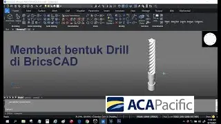 Membuat bentuk Drill di BricsCad
