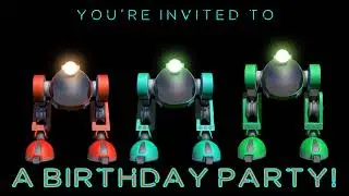 Robot Video Invitation – Digital Invite for Birthday or Bounce Party