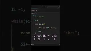 Table Print using While Loop in php | urdu/hindi | #TablePrint #PHPLoop #PHPCoding #LearnPHP #shorts