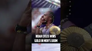 Noah Lyles wins Olympic 100m gold 🥇 #shorts