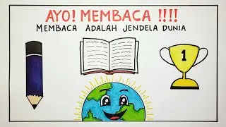Cara menggambar poster pendidikan simple