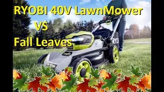 Ryobi 40v Electric Lawn Mower VS  Fall Autumn Leaf Leaves Cleanup - Will a 40v mower pickup leaves?