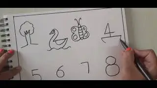Easy Drawing with Numbers #funlearning  #numberdrawing #learning