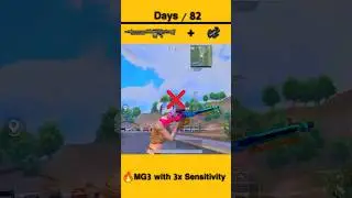 🔥 MG3 with 3x gyro sensitivity | 3x no recoil spray 🚫 #bgmi #pubg #sensitivity #ytshort #shorts #mg3