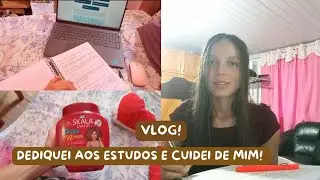 Vlog: Dediquei aos estudos e cuidei de mim!✨️🥰📸💻📚