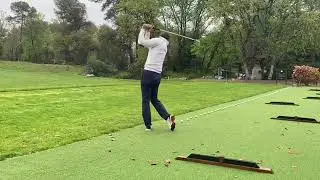 Échauffement et entraînement golf