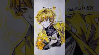 how to draw demon slayer zenitsu || zenitsu drawing