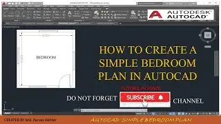 #Simple bedroom house plan practice drawing in AutoCAD #AutoCAD 2019 Hind tutorial