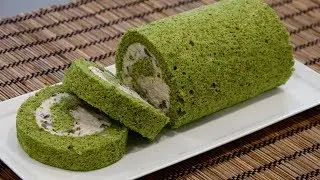 Matcha Roll Cake Recipe - Japanese Cooking 101