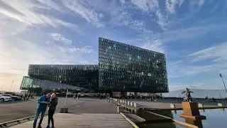 Walking tour of Reykjavik city, Iceland | Harpa, Laugavegur walking street, Hallgrímskirkja