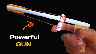 How to make Powerful Paper Gun with Rubberband |DIY Rubber Band TOY Gun