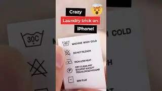 iPhone Camera Laundry Symbols Hack 🧺