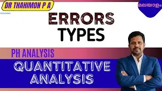 Error in Pharmaceutical Analysis Malayalam Types or Classification of Errors Accuracy and Precision