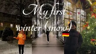 MY FIRST WINTER -SNOWFALL IN GERMANY| HINDI VLOG | SAB JAGEH BARF HI BARF 😍 | #studentingermany