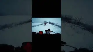 Зимняя покатушка на питбайке без шипов