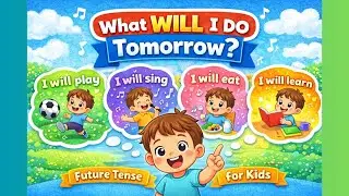 Future Tense for Kids 🎵 | What Will I Do Tomorrow? | Learn “Will” with Fun Song