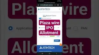 Plaza wire ipo Allotment | 