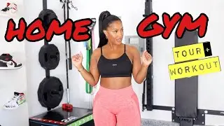 GARAGE GYM TOUR + DUMBBELL ONLY WORKOUT | SHAYLA