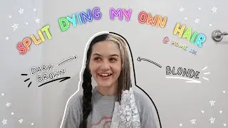 split dying my hair dark brown and blonde