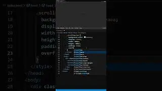 Scrollbar inside a html div | #shorts