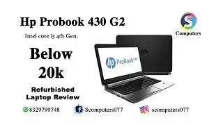 Below 20k Refurbished Hp Probook 430 G2 laptop Review In Marathi...