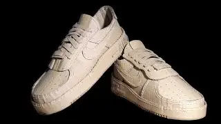 How to make NIKE AIR FORCE 1 SHOES from CARDBOARD | Hack Room