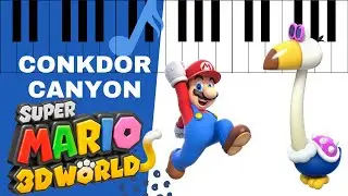 Conkdor Canyon - Super Mario 3D World [Piano tutorial]