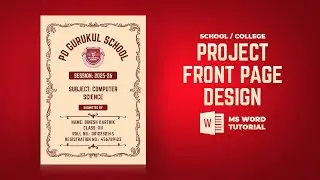 How to make Project Front Page in Microsoft Word | MS Word Project Cover Page Design Tutorial