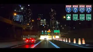 [2023/10] Montreal Highways at Night - A-10, A-15, A-20, A-25, R-132, R-136 & Champlain Bridge