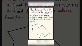 This method to check if a point is inside a polygon is SO simple #algorithms #datastructure #compsci